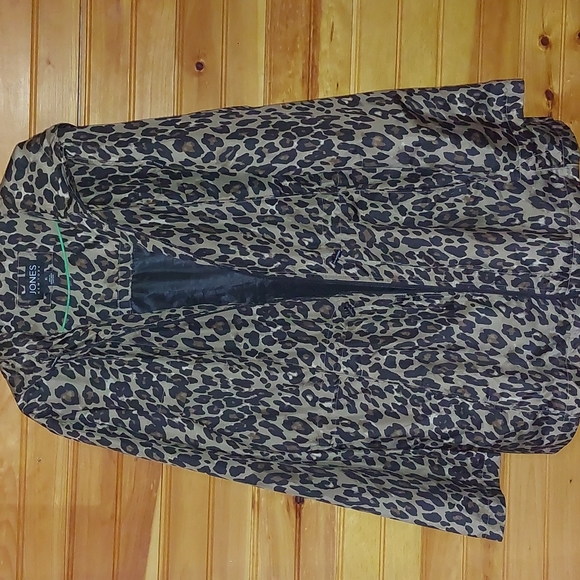 Jones New York Jackets & Blazers - Jones New York Leopard Rain Jacket